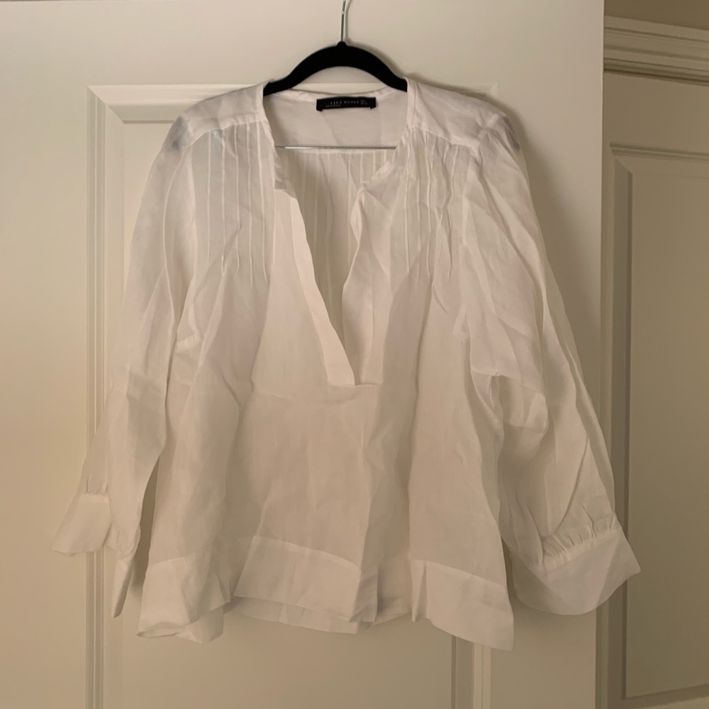 Zara white blouse